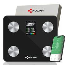 Balança Bioimpedância Digital Aolink A410B Preta Até 180kg