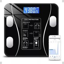 Balança Corporal Bioimpedância Digital Banheiro Profissional Cor Preto Balança Corporal Bioimpedância Digital Banheiro Profissional Cor Preto