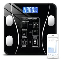Balança Corporal Bioimpedância Inteligente Digital Aplicativo para Análise Corporal Medição de Gordura Peso Até 180kg