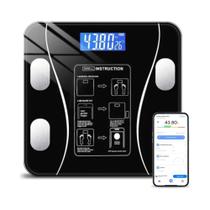 Balança Corporal Bioimpedância Smart Bluetooth Inluss Preta