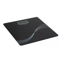 Balança corporal de banheiro digital 180kg vidro - Preta