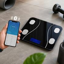 Balança Corporal Digital Bioimpedância Biopedância 180kg Preto