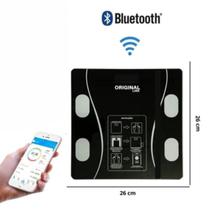 Balança Corporal Inteligente com Bioimpedância e Bluetooth Capacidade de 140 Kg e Sincronização com App