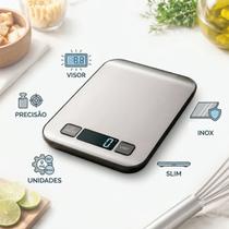 Balança Cozinha Inox Display LCD Multifunção - Conversão De Medidas Até 10kg Balança Cozinha Inox Display LCD Multifunção - Conversão De Medidas Até 10kg