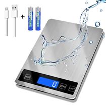 Balança de alimentos Deweywei Digital Kitchen 15kg/1g com carregamento USB