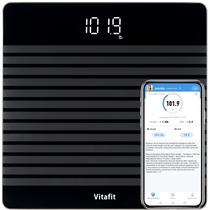 Balança de banheiro digital inteligente Vitafit Anti-Slip Black