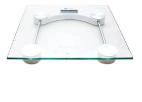 Balança de Banheiro Digital vidro temperado pesa até 180 kg Quadrada - MAXMIDIA