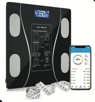 Balança de Banheiro Inteligente Bioimpedância Digital 180kgs Com Bluetooth uso domestico - Wellmix Balança de Banheiro Inteligente Bioimpedância Digital 180kgs Com Bluetooth uso domestico - Wellmix