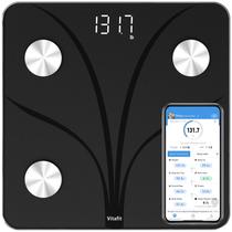 Balança de banheiro inteligente Vitafit para peso corporal 182 kg preta
