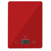 Balança de Cozinha Digital, com Display LCD Touch, Até 5KG, Vermelha - CE118 - Multilaser