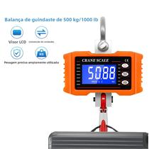Balança De Guindaste Portátil Digital Lcd, Resistente, 500kg, 1000lb, Gancho De Peso Industrial,
