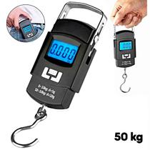Balança De Mão Digital Até 50kg Para Pesar Peixe Bolsa