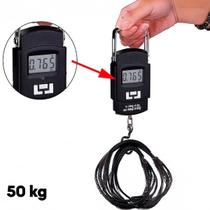 Balança De Mão Digital Com Gancho Até 50kg Para Pesca Feira