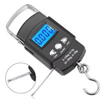 Balança de Pesca Digital FLYSAND - 110lb/50kg com Tela LCD Retroiluminada e Fita Métrica