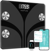 Balança de postura inteligente, tela LCD de 400 kg, preta Balança de postura inteligente, tela LCD de 400 kg, preta