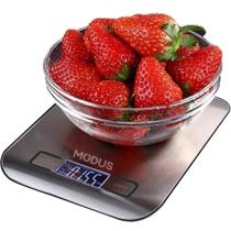 Balança de Precisão Digital 10kg para Cozinha Casa Pesar Comida Fitness Nutrição Dieta Portátil Inox - Modus