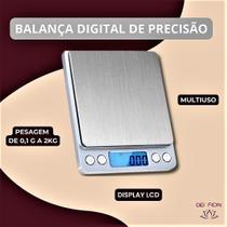Balança de Precisão Portátil Digital Pesagem de 0,1g a 2kg