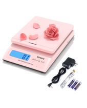 Balança de transporte MUNBYN Accurate 30kg/1g com Hold/Tare/PCS rosa