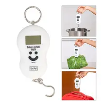Balança Digital 50Kg Suspensa de Pendurar Pesar Peixe Mala Bagagem Pacote Pescaria Mercado Feira Livre