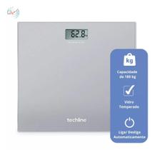 Balança Digital até 180kg Techline Tec-Silver Prata