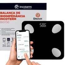 Balança digital bioimpedância Bluetooth com App Bio150 Incoterm