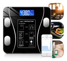 Balança Digital Bioimpedância Bluetooth Corporal aparelho Capacidade máxima de 180kg