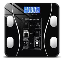 Balança Digital Bioimpedância Corporal Bluetooth Preto Inteligente 180 kg Estética Aplicativo