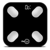 Balança Digital Bioimpedância Smart 180kg App Android e IOS Preto FlexInter