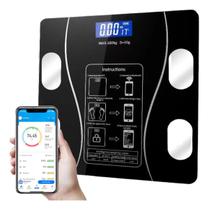 Balança Digital Bioimpendancia Corporal App Smart 180kg Lcd Preto - MB FIT