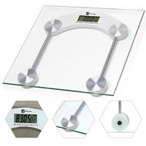 Balança Digital Corporal 180kg Profissional Quadrada de Vidro Temperado Academia Banheiro - OPEN ZEE