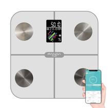 Balança Digital Corporal Bioimpedância Aplicativo Bluetooth Smart App Fitadyas Peso Analisador Gordura 180 Kg