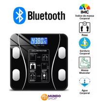 Balança Digital Corporal Bioimpedância com App Bluetooth Saúde Dieta IMC Profssional Casa Academia Controle de Peso Doméstica
