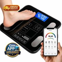 Balança Digital Corporal Bioimpedância Inteligente Com Aplicativo para Análise Corporal Medição de Gordura Peso Até 180kg