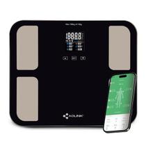 Balança Digital Corporal de Bioimpedância até 180kg Preta Aolink A520B