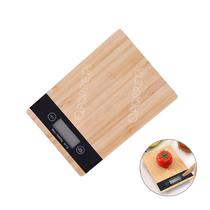 Balança digital cozinha gastro fit precisão 10kg bambu lcd