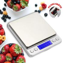 Balança Digital Cozinha Inox 2kg Precisão Dieta Fitness Nf
