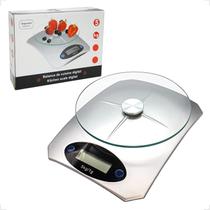 Balança Digital De Alta Precisão Para Cozinha 5kg/1g Portátil Desmontável Com Bandeja de Vidro