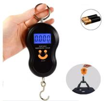 Balança Digital de Bolso 10g até 50kg de Gancho, Mala e Pescaria