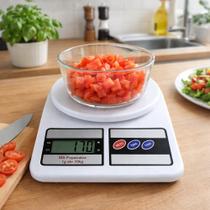Balança Digital de Cozinha 10kg com Função Tara e Visor LCD Design Compacto e Elegante Balança Digital de Cozinha 10kg com Função Tara e Visor LCD Design Compacto e Elegante