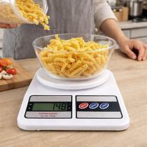 Balança Digital de Cozinha 10kg Pesar com Precisão Ingredientes Alimentos Receitas Confeitaria Controle Porções Dietas Pesagem Ração Pequenos Negócios