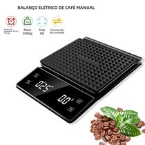 Balança Digital De Cozinha 3kg Com Precisão De 0.1g, Timer E Display LCD Para Café, Pour Over, Drip