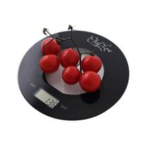 Balança digital de cozinha até 5kg preto com botão de ligar touch chef line doces confeiteira