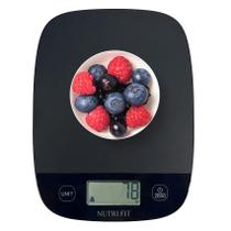 Balança Digital de Cozinha NUTRI FIT para Alimentos 5 kg com Tara, Preta