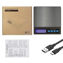 Balança Digital De Cozinha Recarregável De 30kg Com Painel De Aço Inoxidável Para Alimentos, Joias E