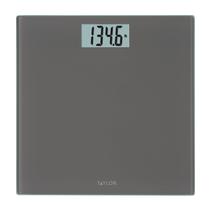 Balança digital de peso corporal Taylor, capacidade de 400 kg, cinza carvão
