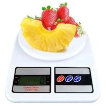 Balança Digital De Precisão Cozinha 10kg Nutrição E Dieta Branca Pequena