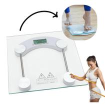 Balança Digital Eletrônica Vidro 180kg Academia Banheiro Fitness