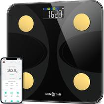 Balança Digital Inteligente RunStar Analisadora de Gordura Corporal Preto Dourado