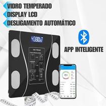 Balança Digital Medidora Corporal Bioimpedância Até 140kg Casa Banheiro Academia Escritório Saúde Pr