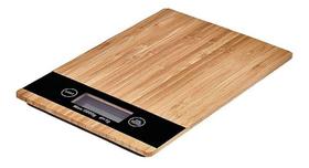 Balança Digital Para Cozinha Hauskraft Até 5kg Base Em Bambu